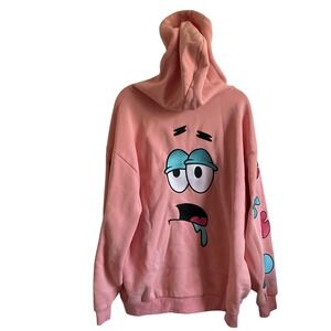Dolls Kill SpongeBob Patrick Fleece Lined Oversized Full Zip Hoodie - XL